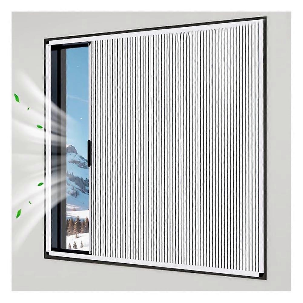 Cordless Honeycomb Blackout Blinds with Thermal Insulated Aluminum Frame for Sliding Windows, White 105x90cm