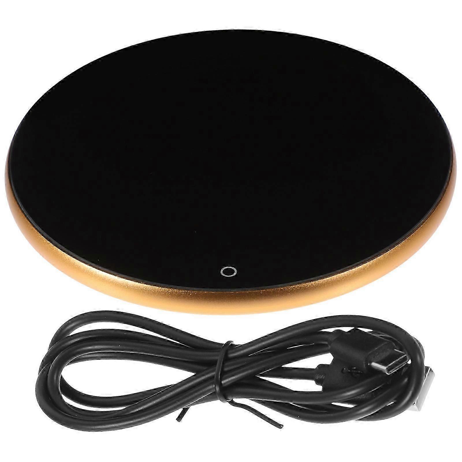 Golden Coffee Mug Warmer for Desk Use 2Pcs USB Heating Cup Mat