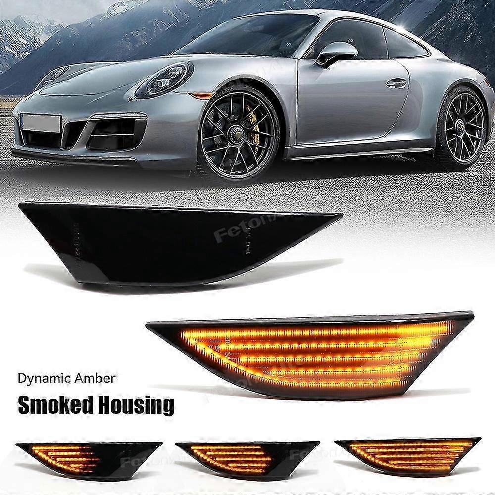 LED Dynamic Sequence Side Marker Light For 2012-2016 Porsche 991 Carrera 4/S/4S/T/GTS