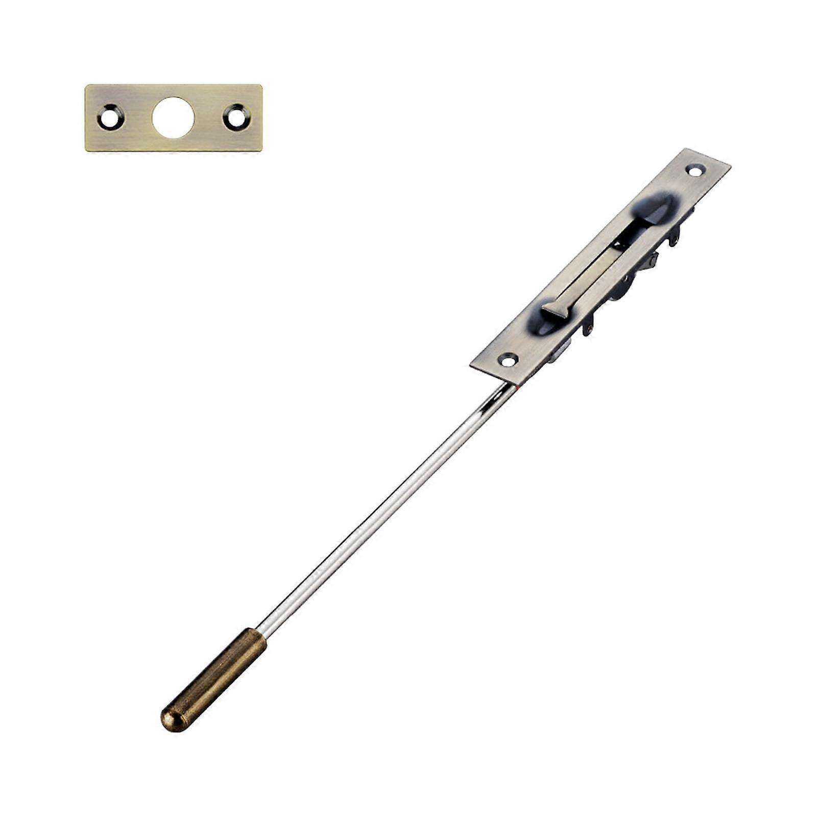 Door Security Latch Heavy Duty Concealed Door Bolt 10 Inch Stainless Steel for Wood Metal Glass
