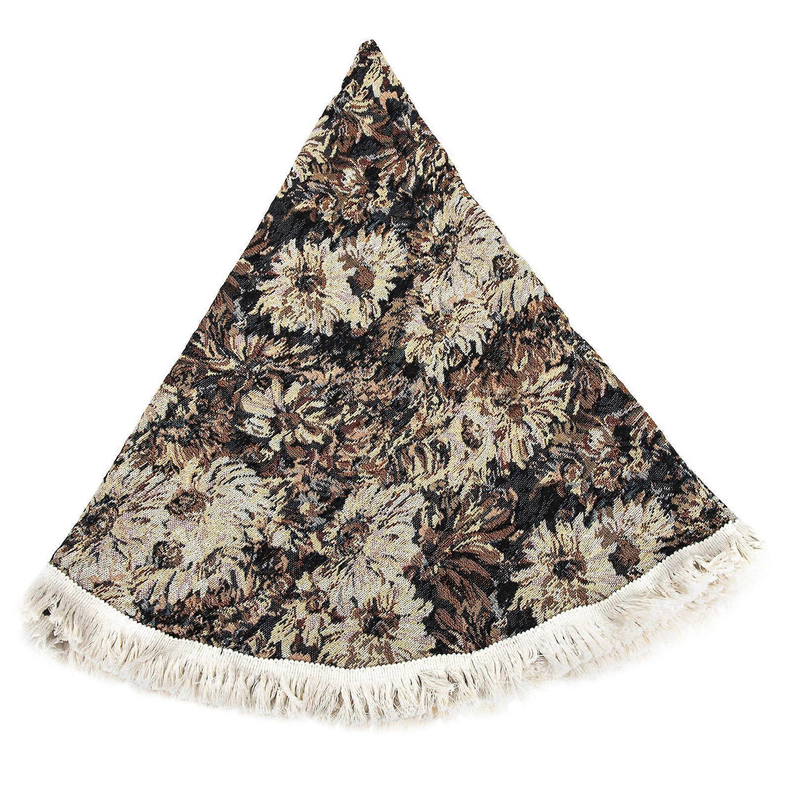 Printing Tablecloth Decorative Round Table Cloth for Dining 4Pcs Coffee