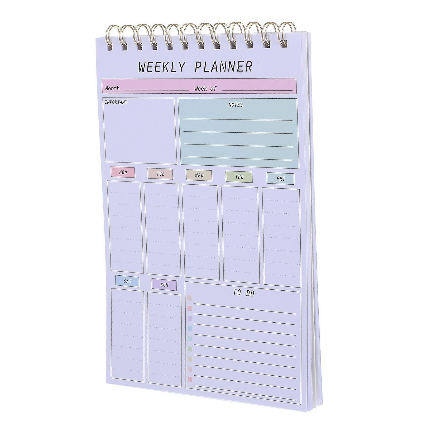 MultiUse Weekly Planner Notepad for Efficient Home Task Management with Elegant Design and Smooth Writing Paper