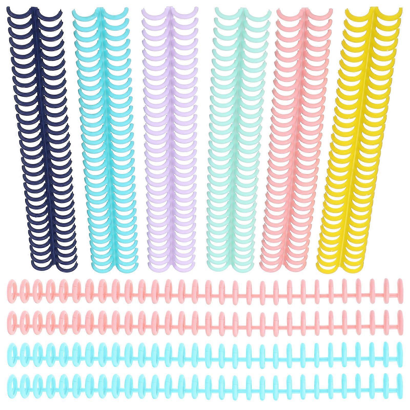 Assorted Color Plastic Binding Spine Rings for Office Use 12Pcs Binder Mechanism