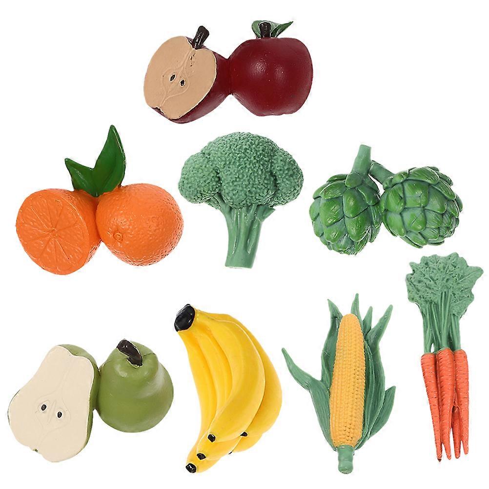 Lifelike Fruit Vegetable Models for Decoration 1Set Artificial Plastic Fruits