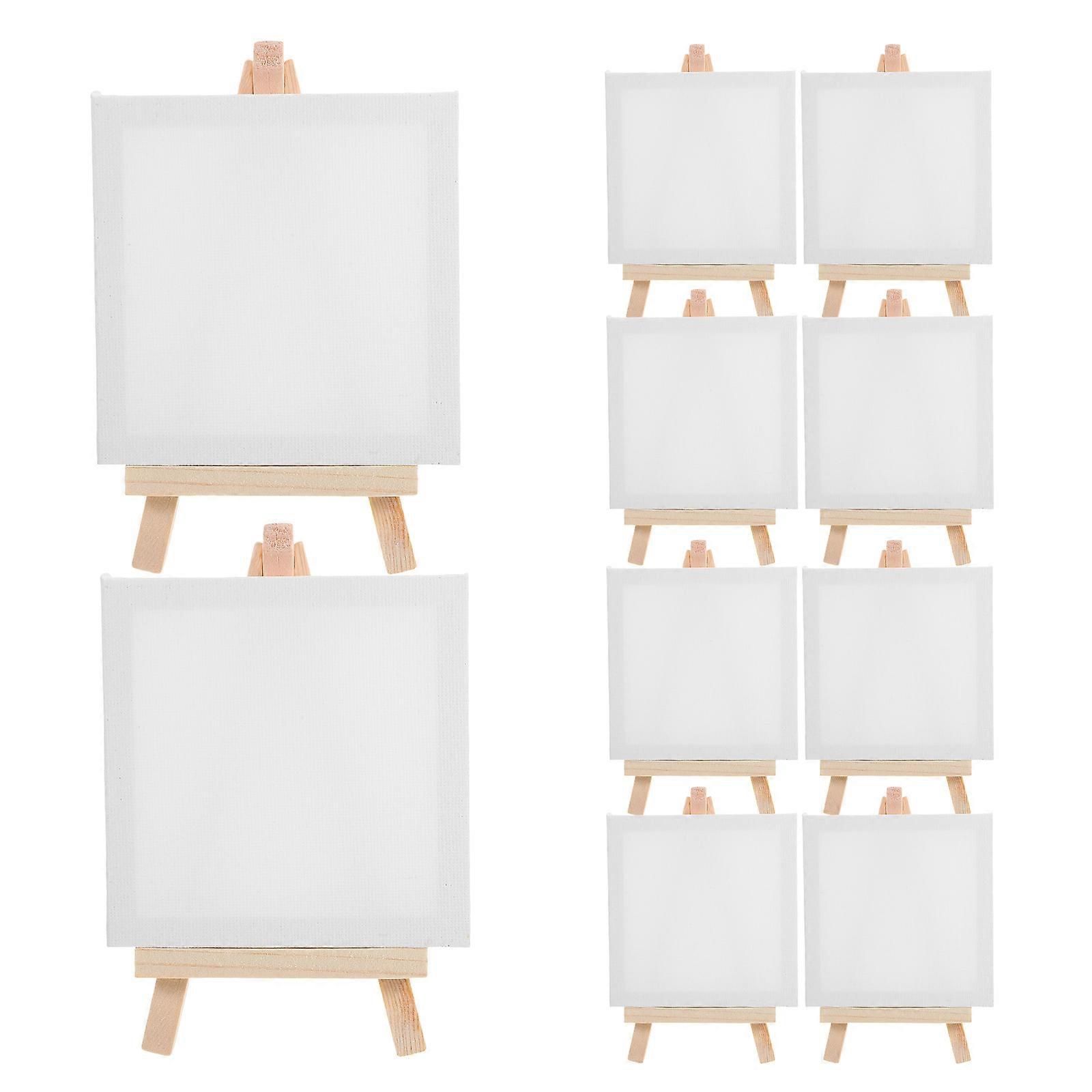 Small Canvas and Easel 12Pcs Multi-Function Painting Accessories Set