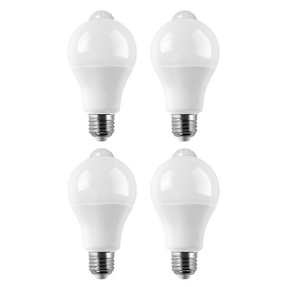 4PC E27 LED Motion Sensor Bulb 9W PIR Sensor Light for Home Security 25-26s