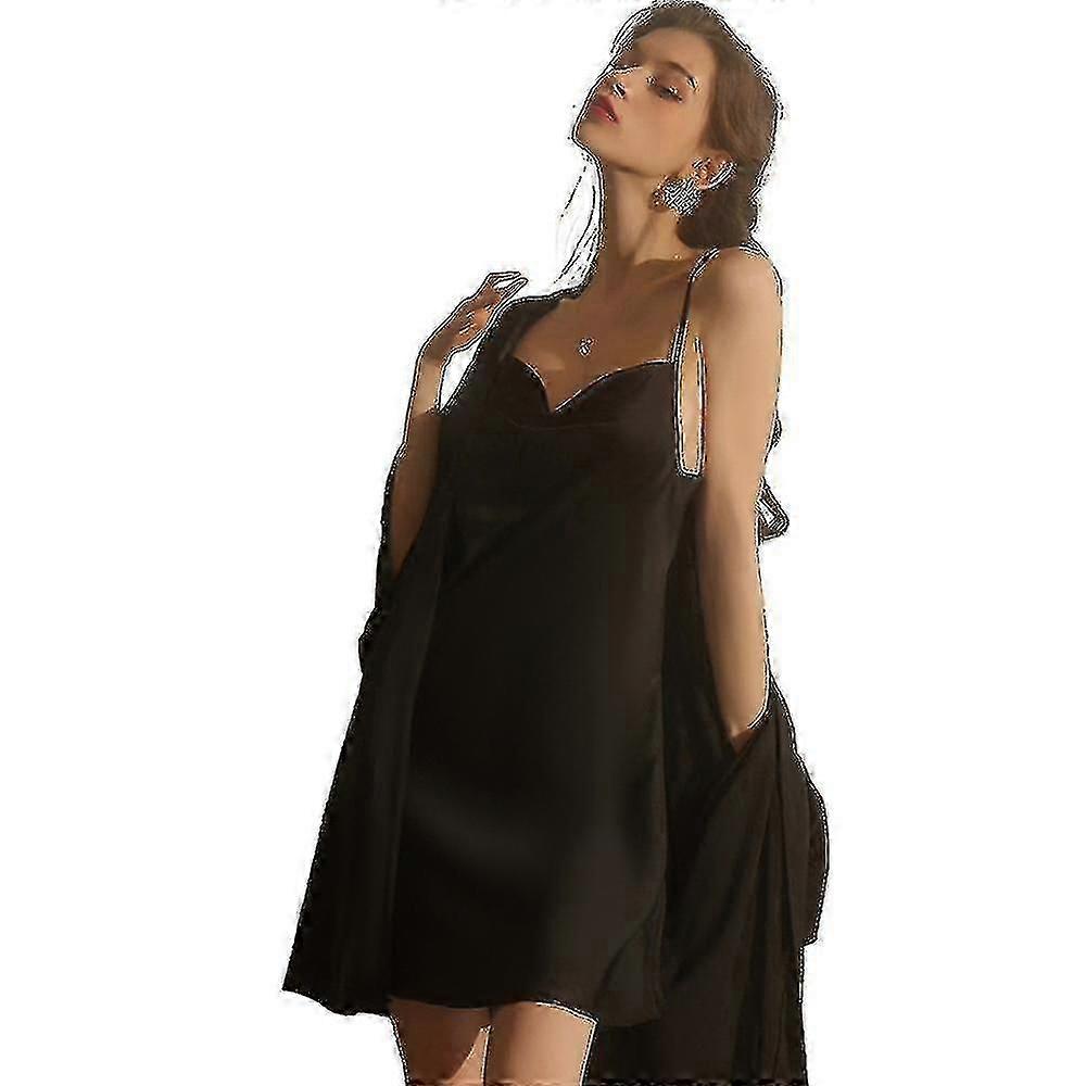 Sateng Sexy Undertøy Pyjamas Og Backless Pyjamas Set Pyjamas
