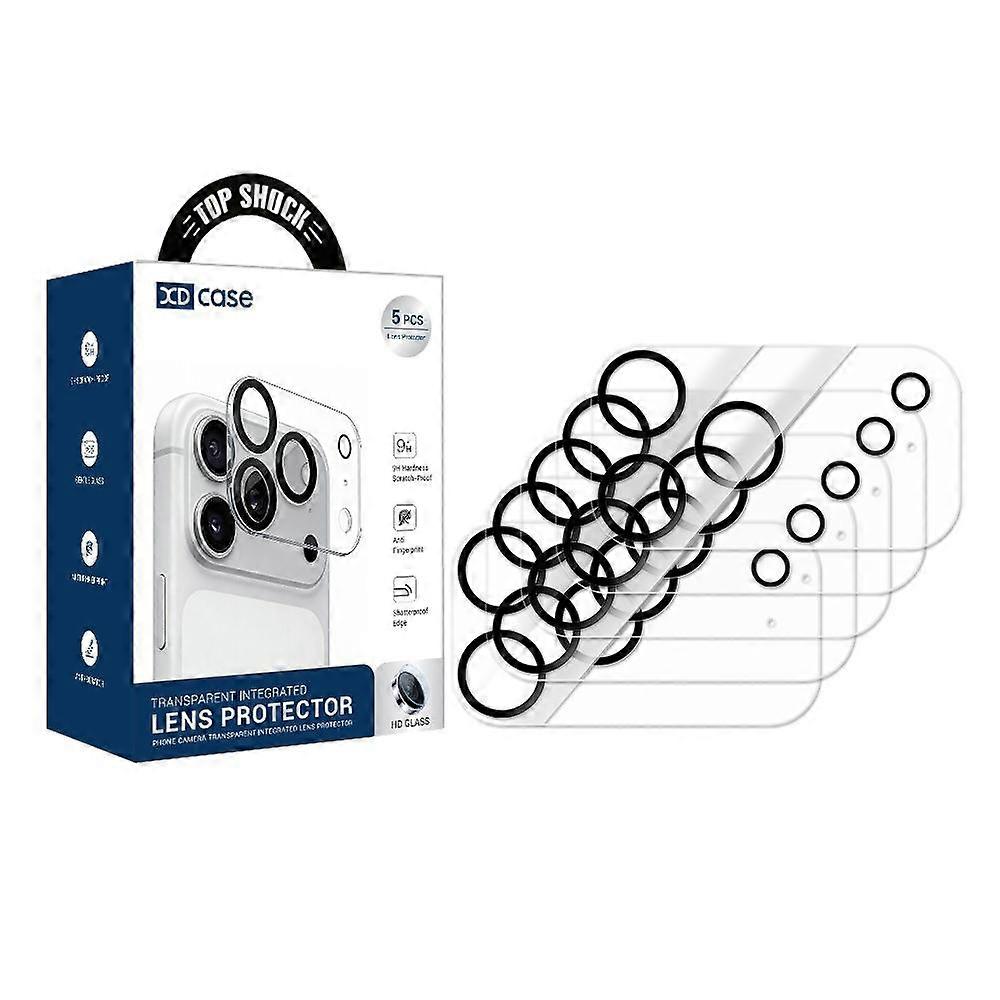 XDcase 5pcs Silkscreen Integrated Tempered Glass Back Camera Film