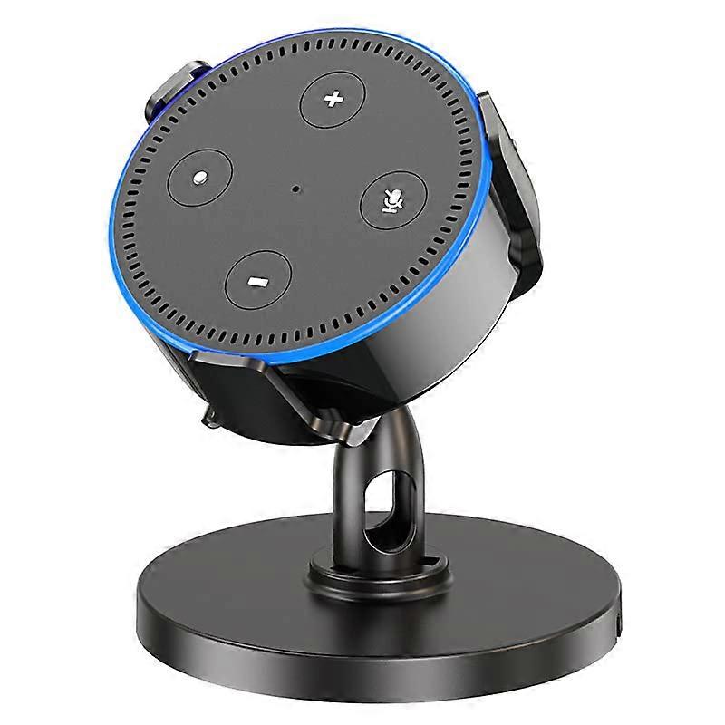 Stand for Echo Dot 2nd Gen with 360° Adjustable Rotation, SpaceSaving Holder for Alexa Speaker, Black