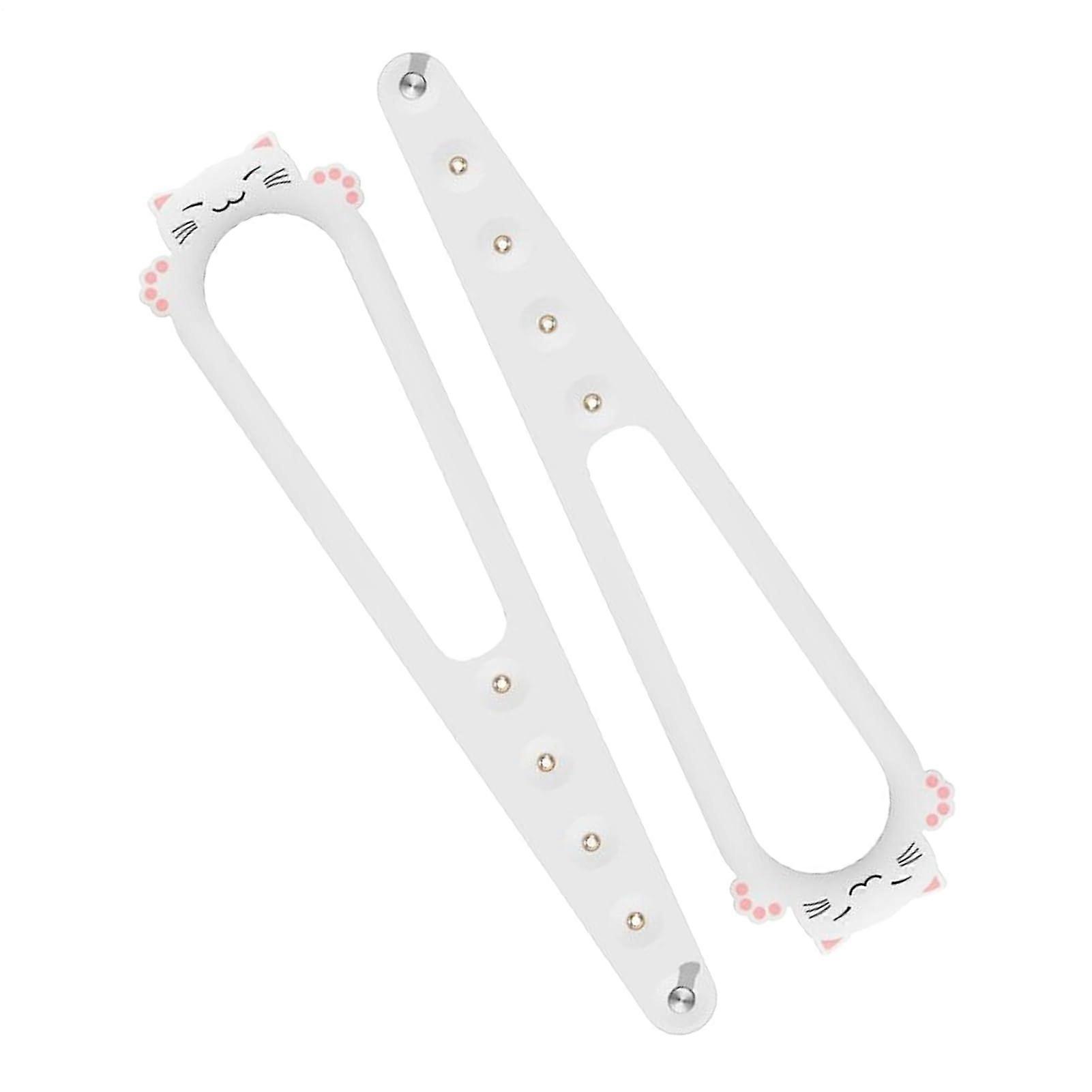 Cat Door Stopper Dog Proof Adjustable Holder NoTool Installation Safe Room Access for Cats White