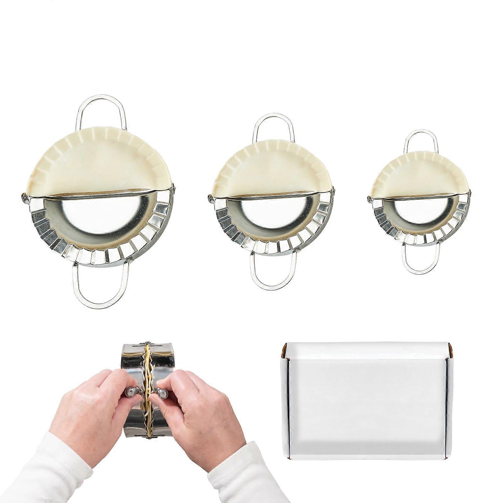 3in1 Stainless Steel Empanada Press and Dumpling Maker, 4 5 6 Inch MultiSize Tool