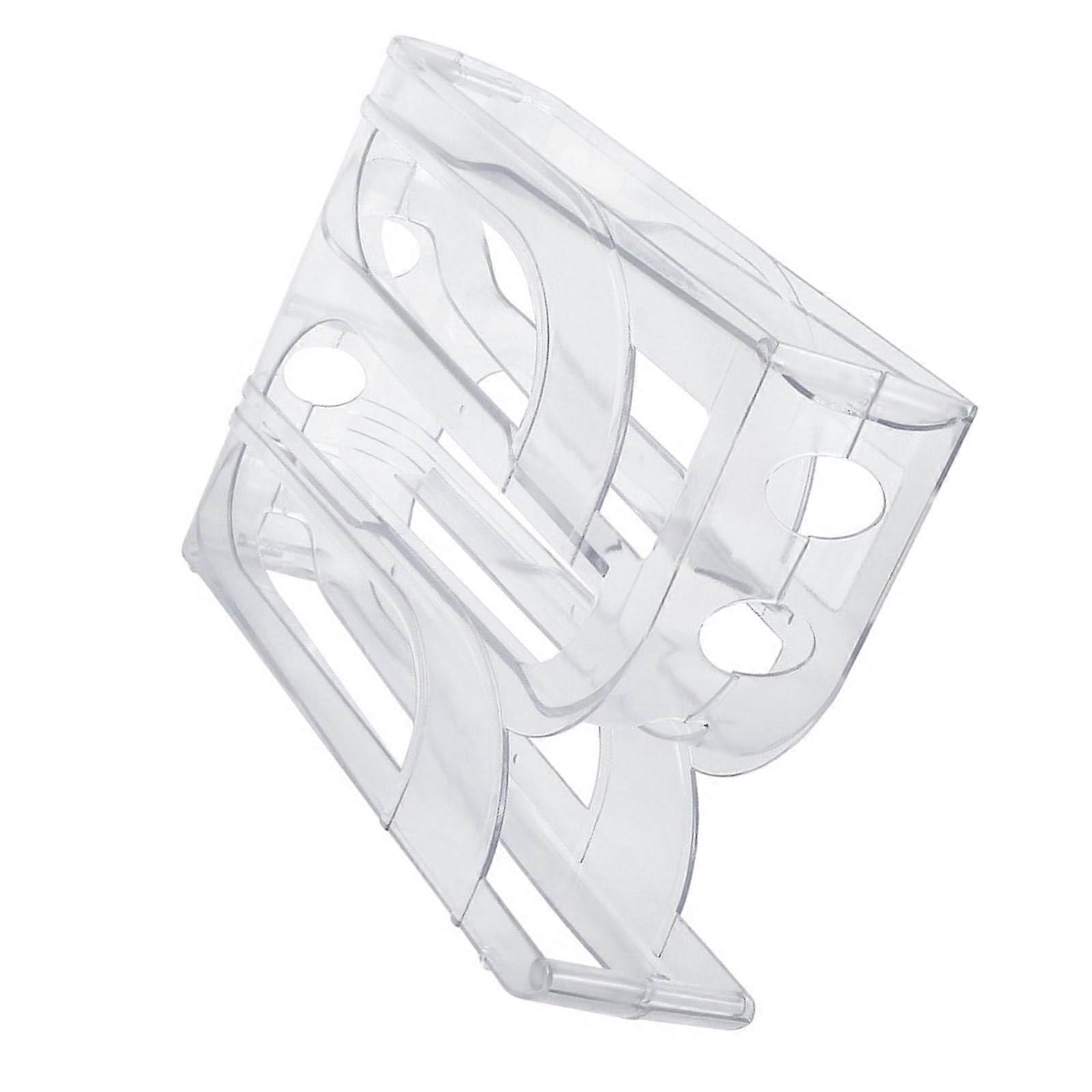 Clear Rolling Egg Storage Container 4Tier Stackable Holder for Refrigerator and Kitchen