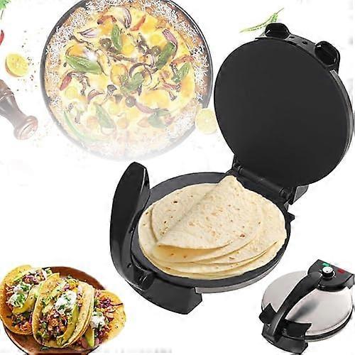 Electric Roti Maker with Adjustable Temperature, 2000W DoubleSided Nonstick Tortilla Press 12Inch