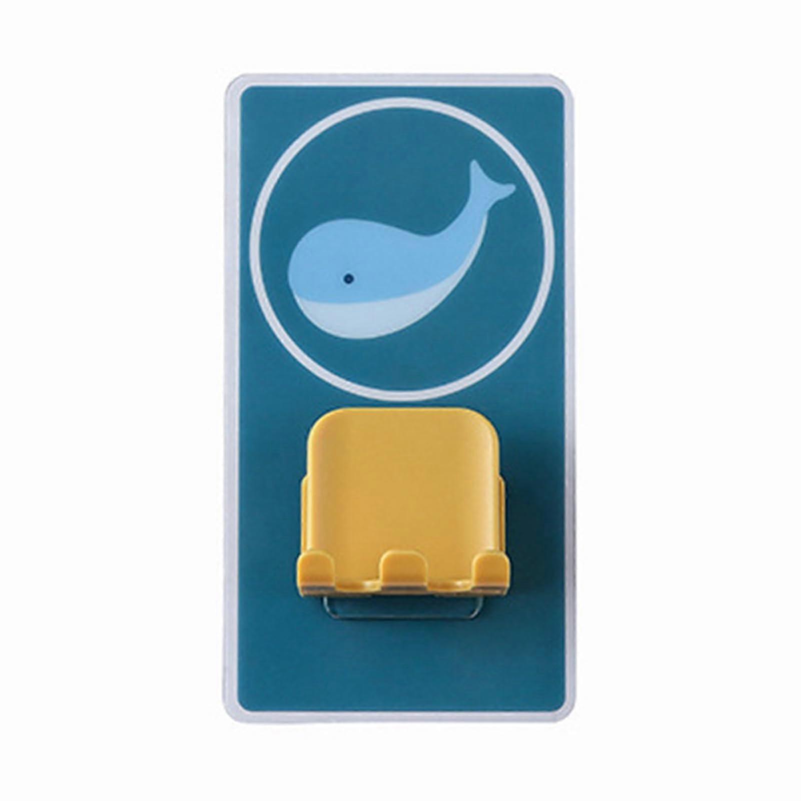 Wall Mounted Toothbrush Holder Self Adhesive Cute Cartoon Design Space Saving Bathroom Organizer