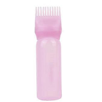Toothed shampoo bottle with measuring scale for hair perming and dyeing, dry shampoo bottle for salon use, hair treatment and rinsing bottle
