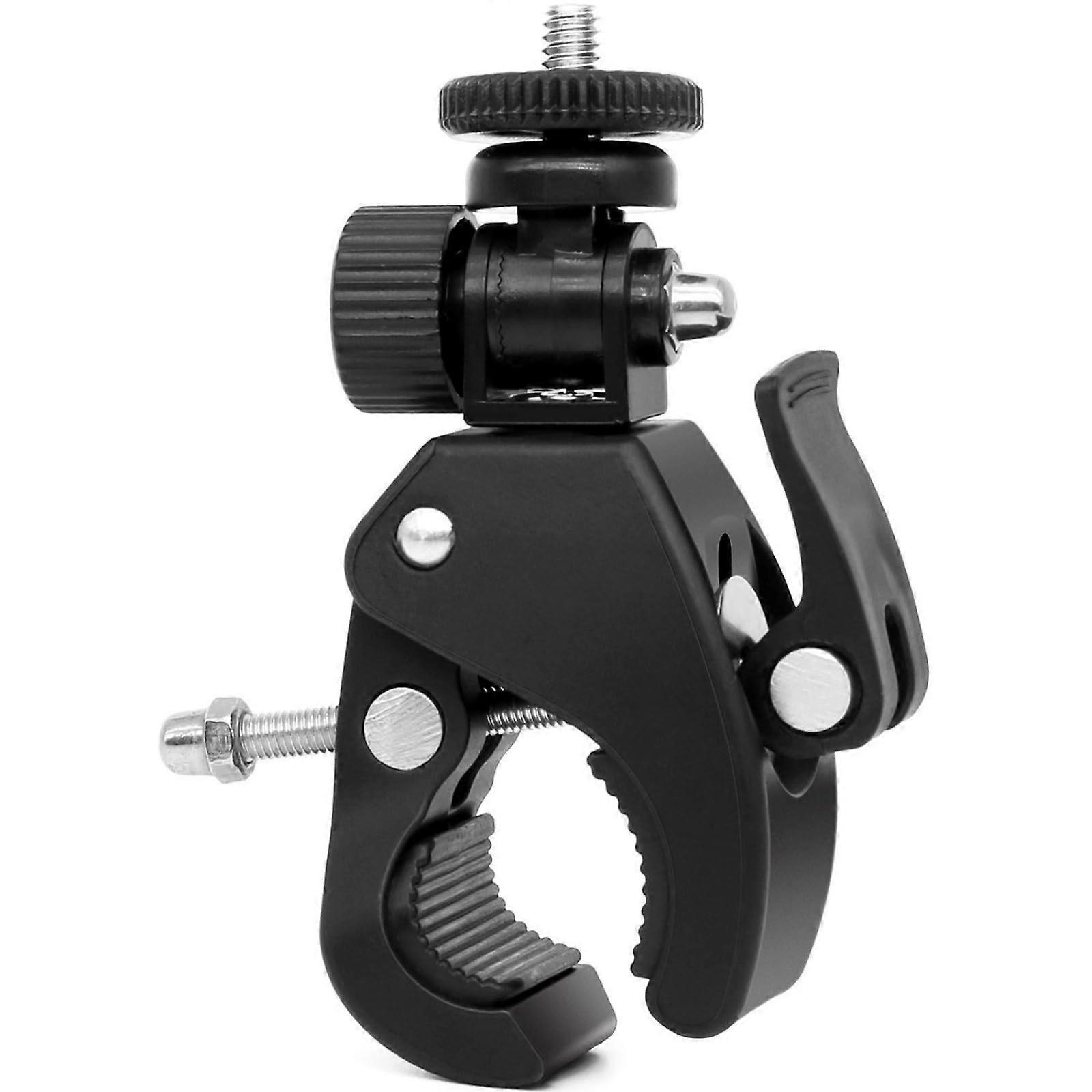 Adjustable Bike Handlebar Mount with Quick Release and Durable Motorcycle Clamp for Camera or GPS