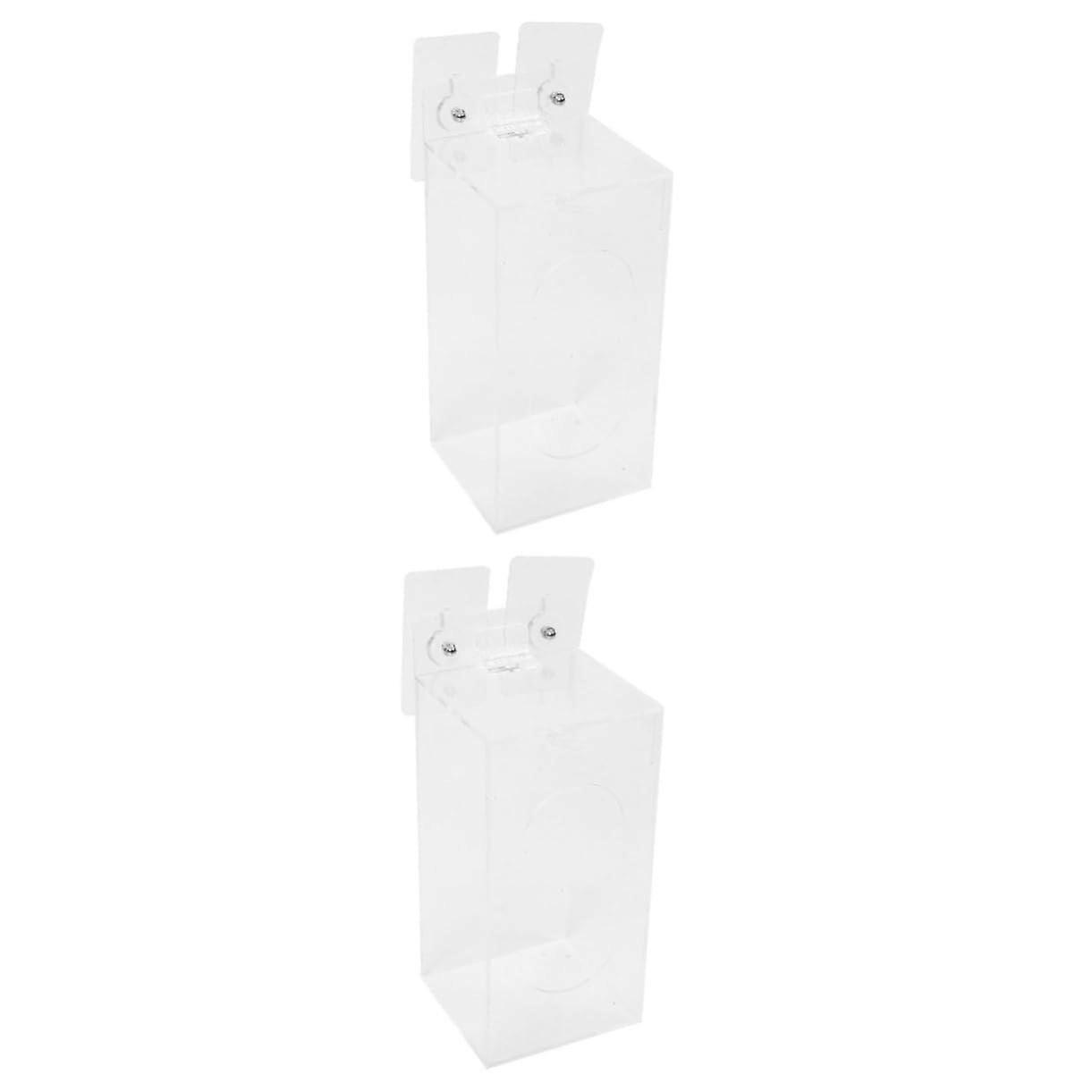 2pcs Wall Mounted Glove Dispenser and Mask Holder, Durable Front Access Organizer for Quick Refill Use