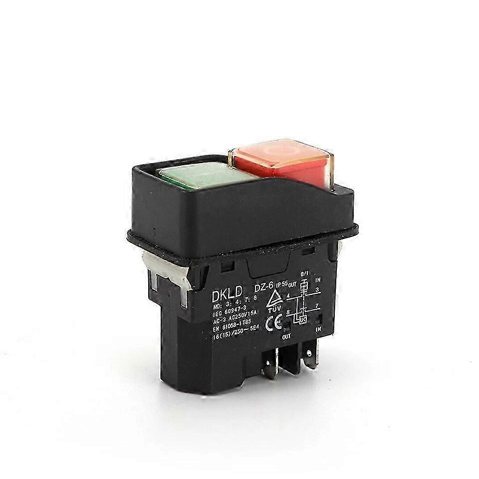 4/5Pin DKLD DZ-6 Waterproof Magnetic Switches Grinding Machine Pushbutton Switch