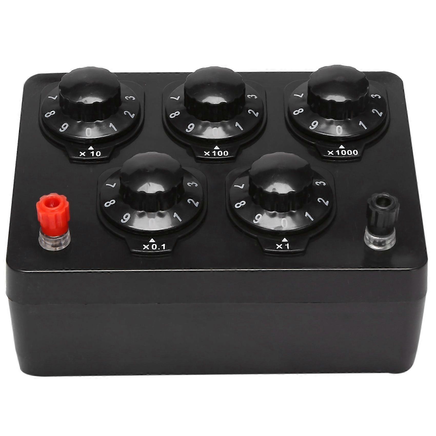 Black Resistance Box Iron Variable Decade Resistor 0-9999.9 Ohm