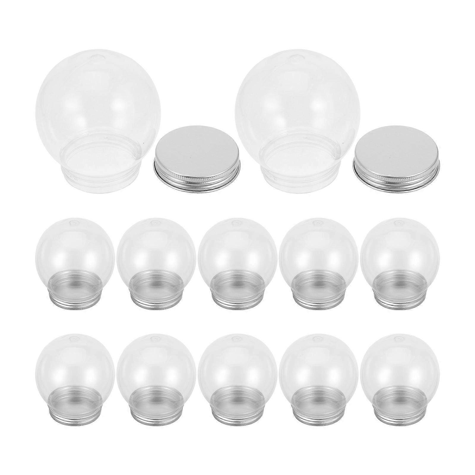 Plastic Snow Globe Container for Craft Making 12Pcs Transparent Photo Globe