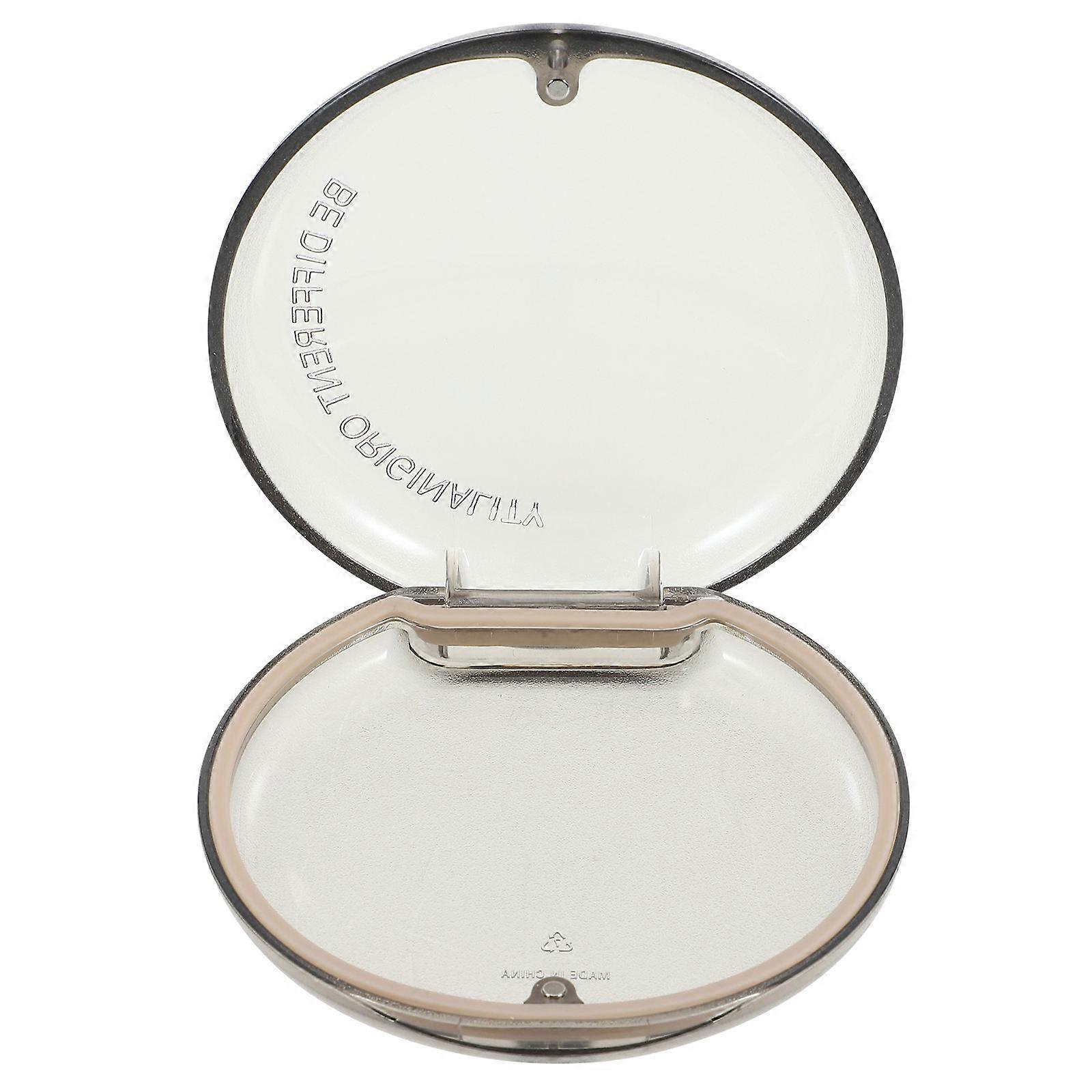 Pill Storage Denture Box Case with Small Retainer Holder in Black