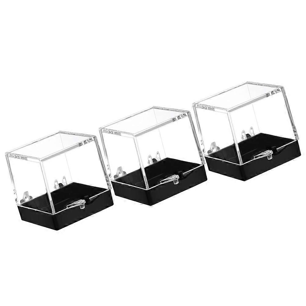 Specimen Display Box Clear Plastic Containers for Home 3Pcs Set