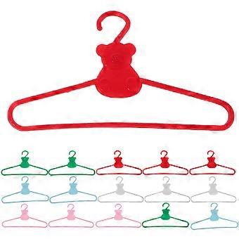 Conjunto de 100 Mini Cabides para Vestidos de Boneca em Plástico Colorido Sortido