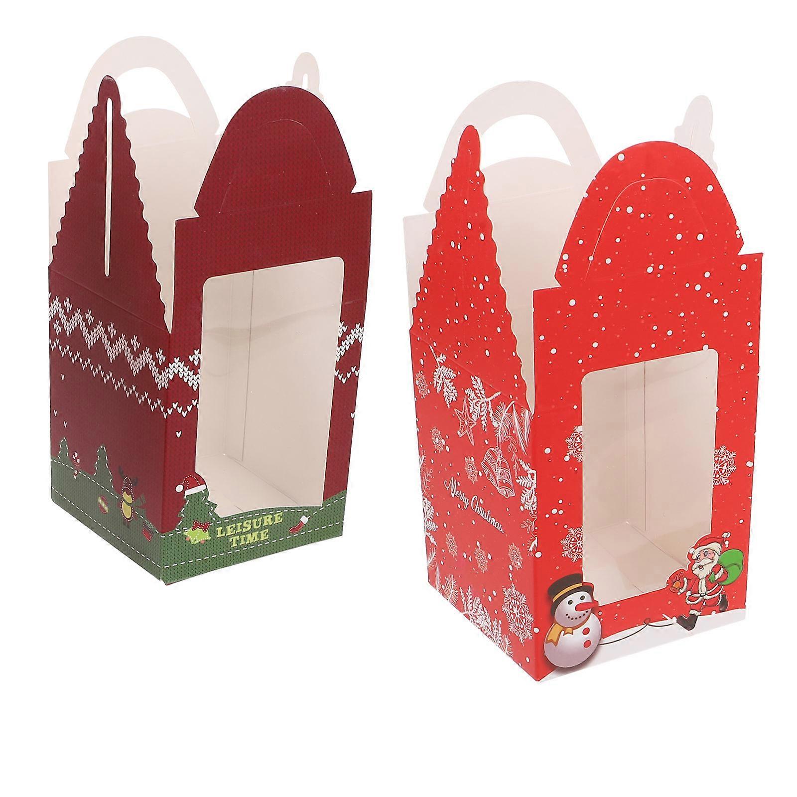 Christmas Cupcake Boxes Cupcake Containers for Storage Use 20Pcs Assorted Color