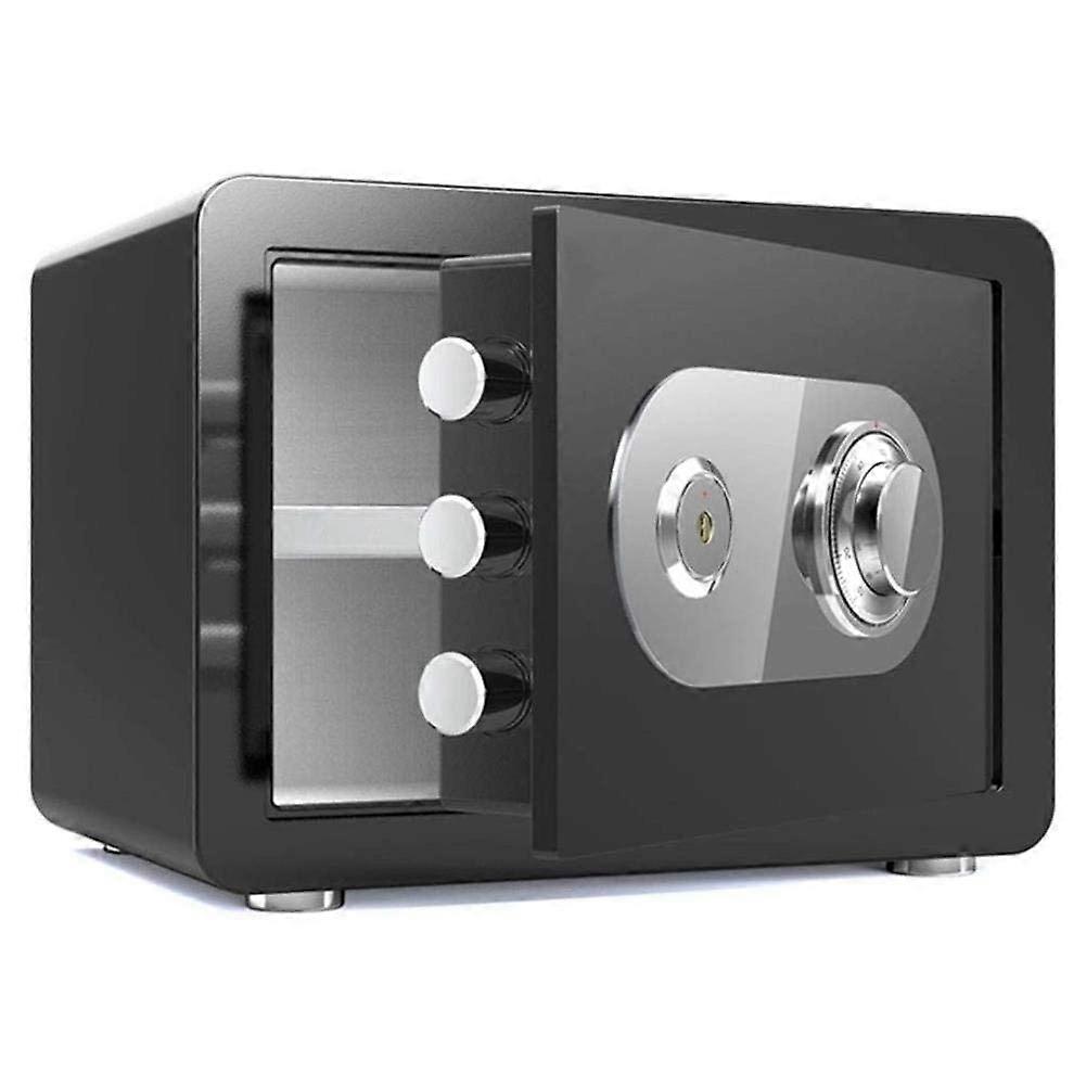 Fireproof Waterproof Home Safe with  Security Lock and Mechanical Backup, Small Black