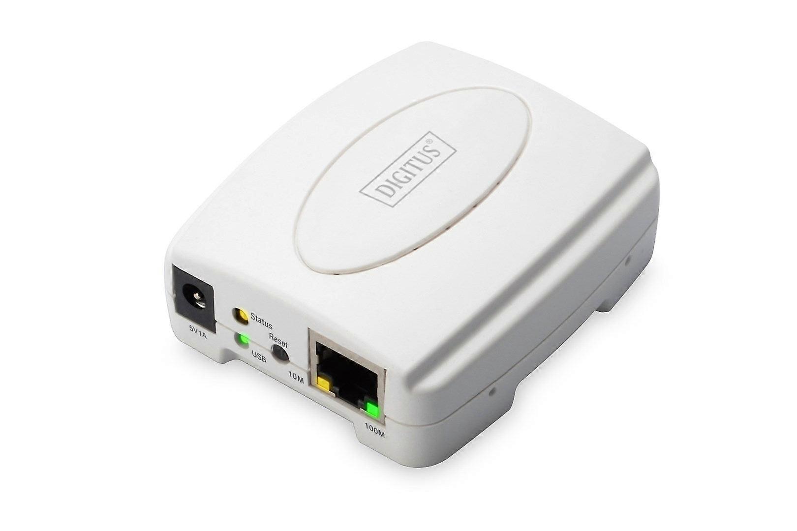 Digitus Fast Ethernet-skrivarserver, USB 2.0