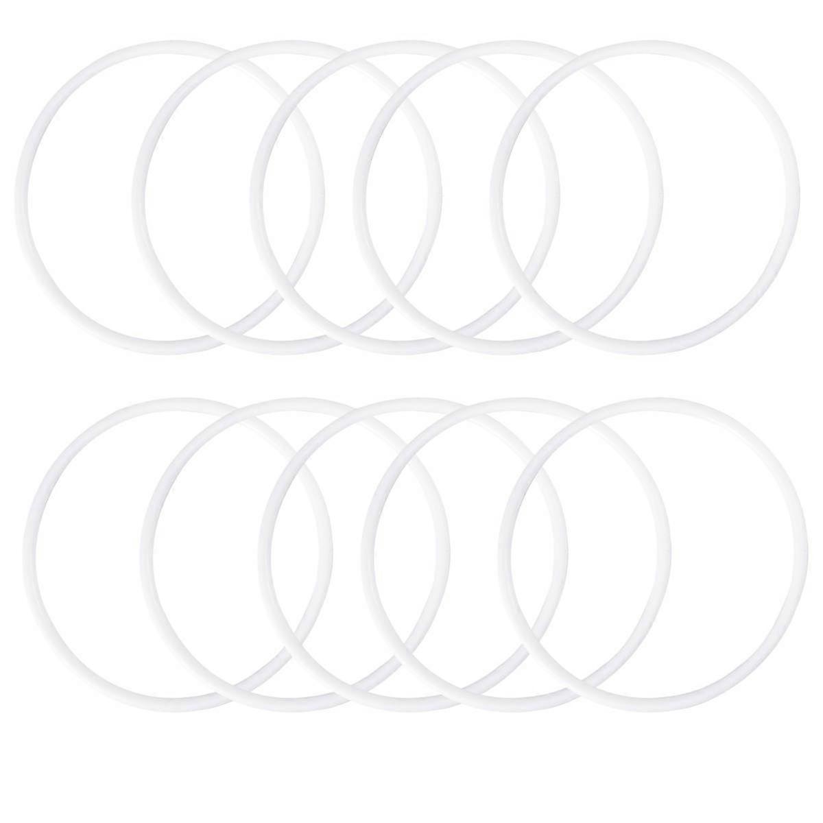 Plastic Dreamcatcher Ring White Round Ring for DIY Handmade 20Pcs