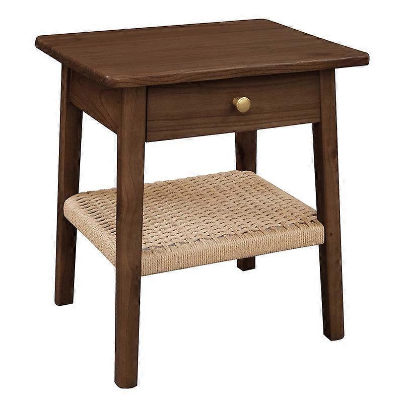 Centrum Kelly 1 Drawer Bedside Table (Walnut) Bedside Tables