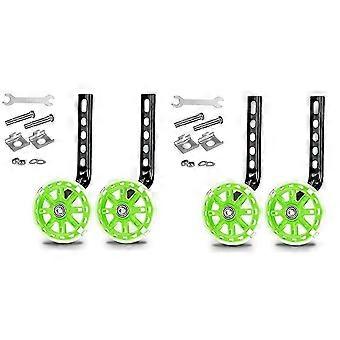 Kit de support de roue d'entraînement pour vélo enfant 12/14/16/18/20 pouces, vert