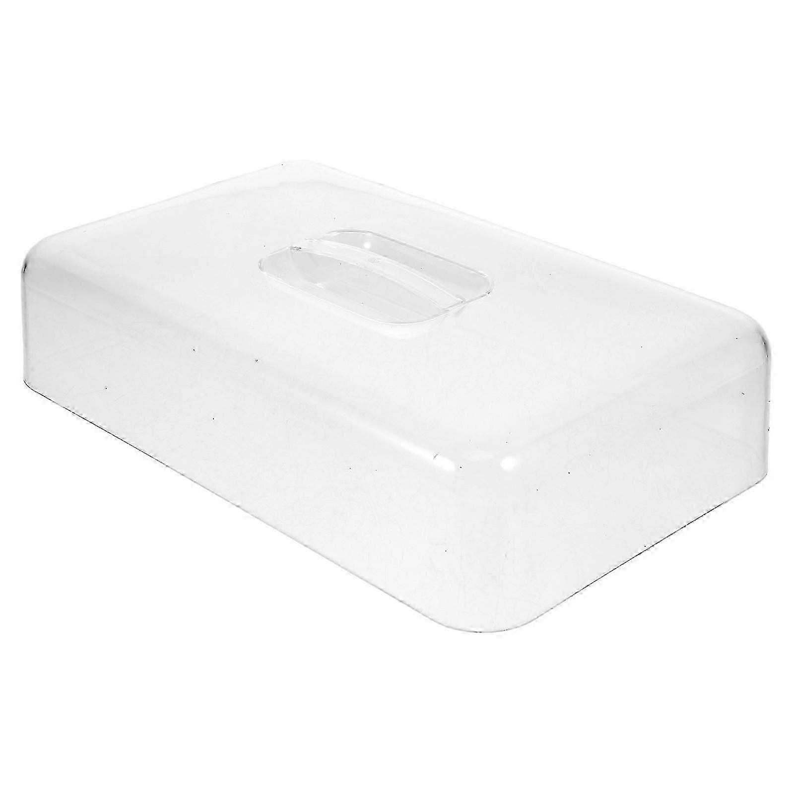 Transparent Food Cover Rectangular Acrylic Dome Cover for Kitchen Use