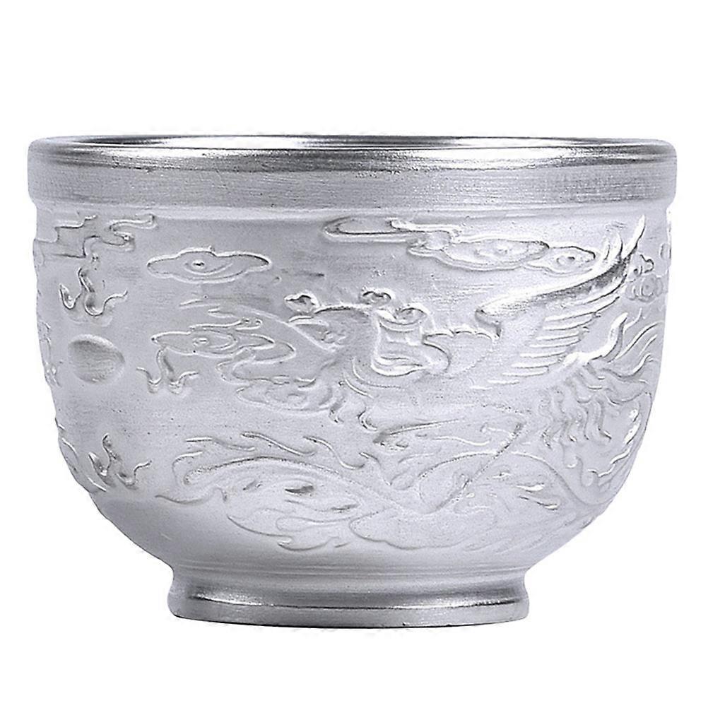Ceramic Teacup Decorative Cup for Tea Serving Silver Single Cup