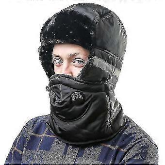 Maschera termica invernale Trapper Bomber Cap Warm Aviator Russian Trooper Fur Ski Hat