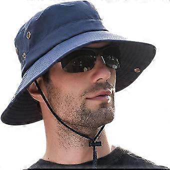 Men/women outdoor fashion UV sunscreen waterproof breathable wide brim bucket sun hat fisherman hat