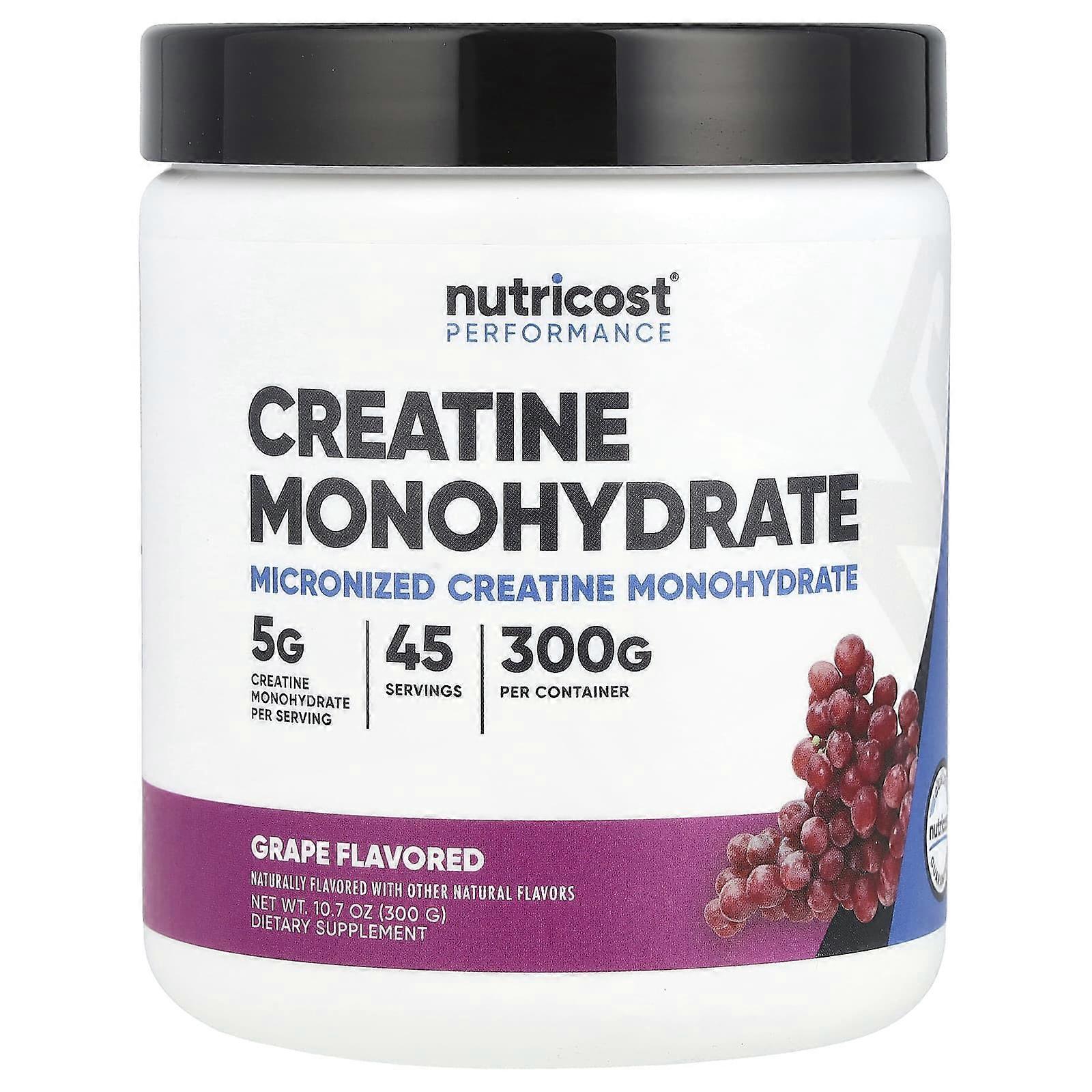 Nutricost, Performance, Creatine Monohydrate, Grape, 10.7 oz (300 g), 2-Pack
