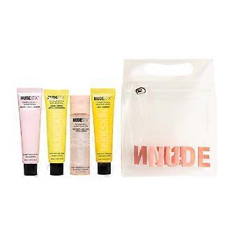 4 Steps Citrus Renew Set Nudestix: Lemon-Aid Detox Peel-Off Mask For Face 60 ml + Nudeskin Citrus Cleansing Balm For Face 60 ml + Citrus Moisturizing Day & Night Cream Mask For Face 60 ml + Nudeskin 5% Acide Glycolic Illuminating Tonic Lotion For Face 95 ml
