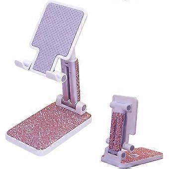 Bling Phone Holder Stand for Desk,Sparkly Cute Adjustable Cell Phone Holder Glitter Rhinestone Cell Phone Stand Compatible with Phone,Accessories for 