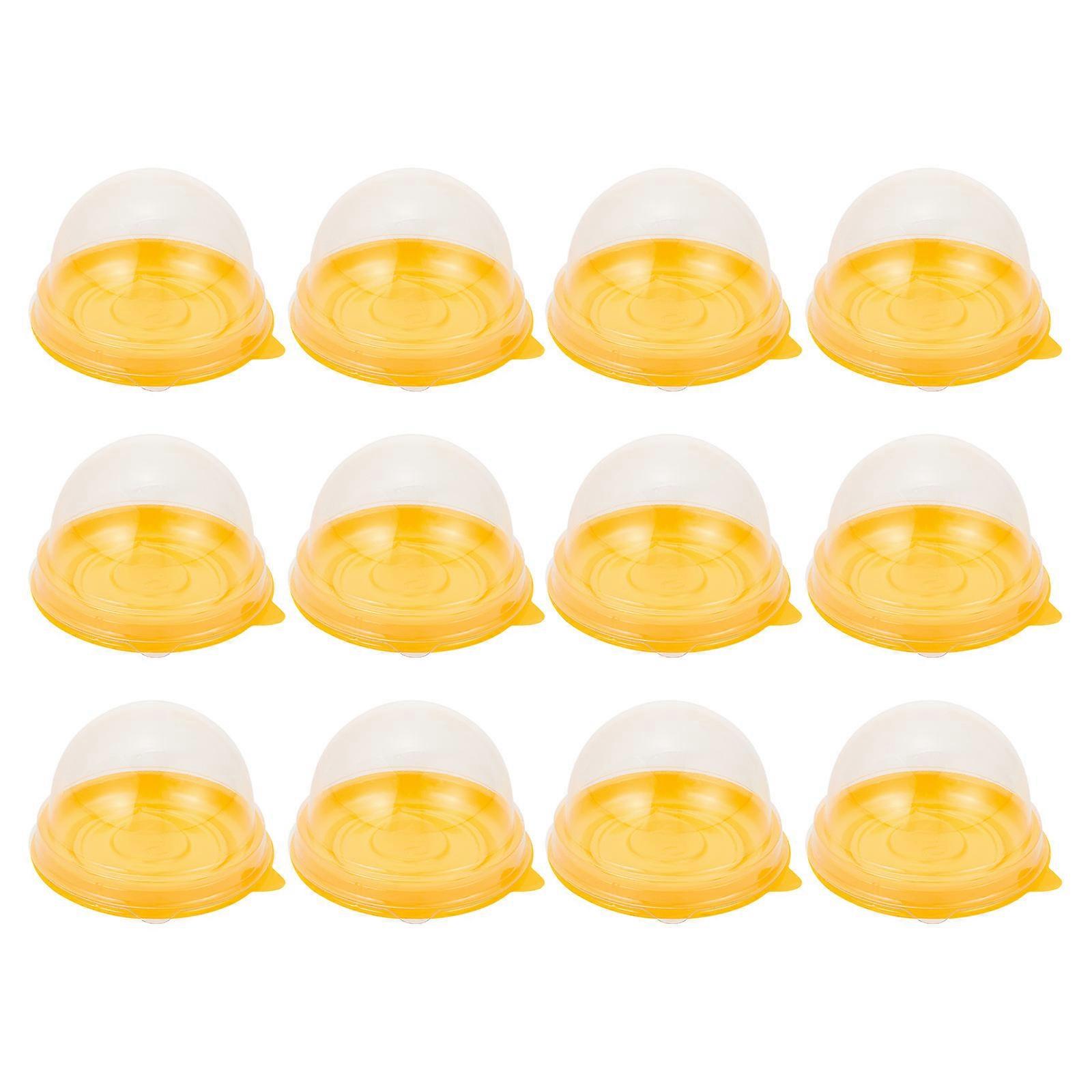 100pcs Round Mini Cake Boxes Biscuit Mini Box Plastic Packing Box Party Mini Box