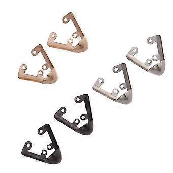3 pares de tacones altos, protector de puntera, zapatos puntiagudos, decoración, cubierta, accesorios, cubierta de metal elegante para mujer, uso femenino (oro, plata, negro)