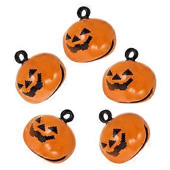 Copper Pumpkin Shape Pet Bells Pendant for Pets with 15Pcs Set