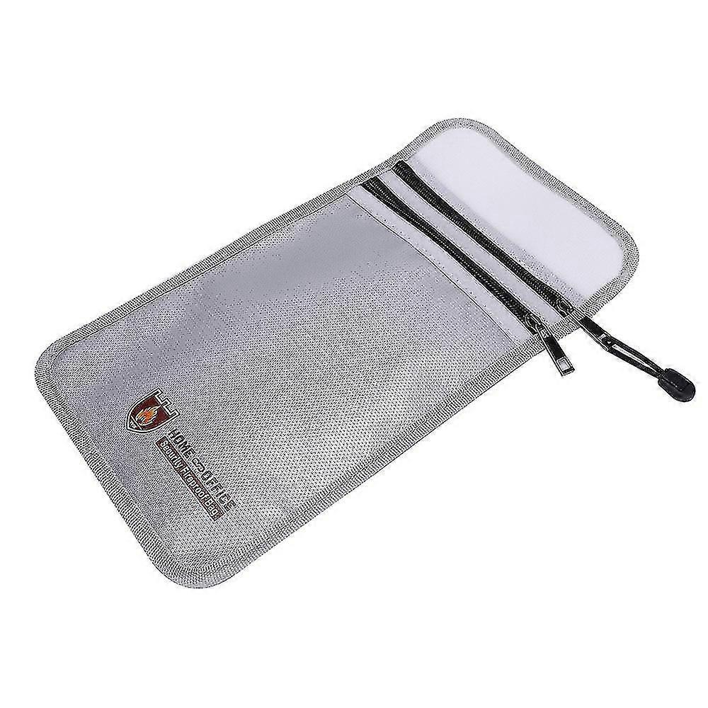 Fireproof Document Bag With Two Pockets Two Zippers,file Storage Bag