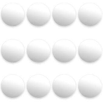 12 Pack Of Smooth White Foosballs For Standard Foosball Tables &amp; Classic Tabletop Soccer Game Balls