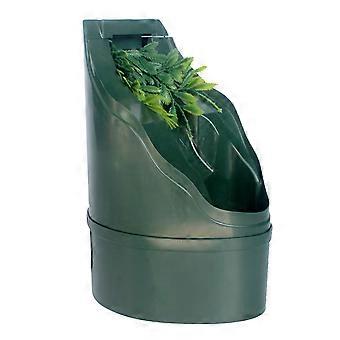 Lizard Drinking Bowl Water Dispenser for Pets 2Pcs Dark Green Fountain