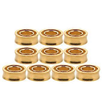 10 stuks jojo-kogellagers: metalen vervangende jojo-asonderdelen, ideaal voor feestjes en optredens - gegroefde kogellagers 0,47x0,47x0,20 inch goudkleurig