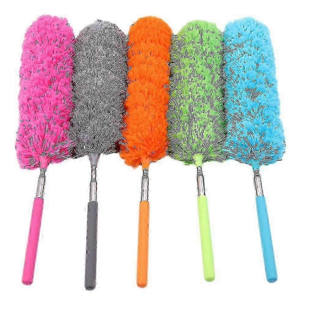 5pcs Extendable Duster, Microfiber Cloth, Cleaning Brush, Washable Adjustable Extenda