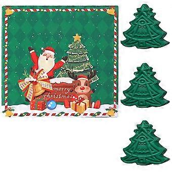 Christmas Tree Soap Set Pack of 3, Handmade Holiday Soaps with Fresh Forest Aroma, Festive Fir Design, Ready to Gift