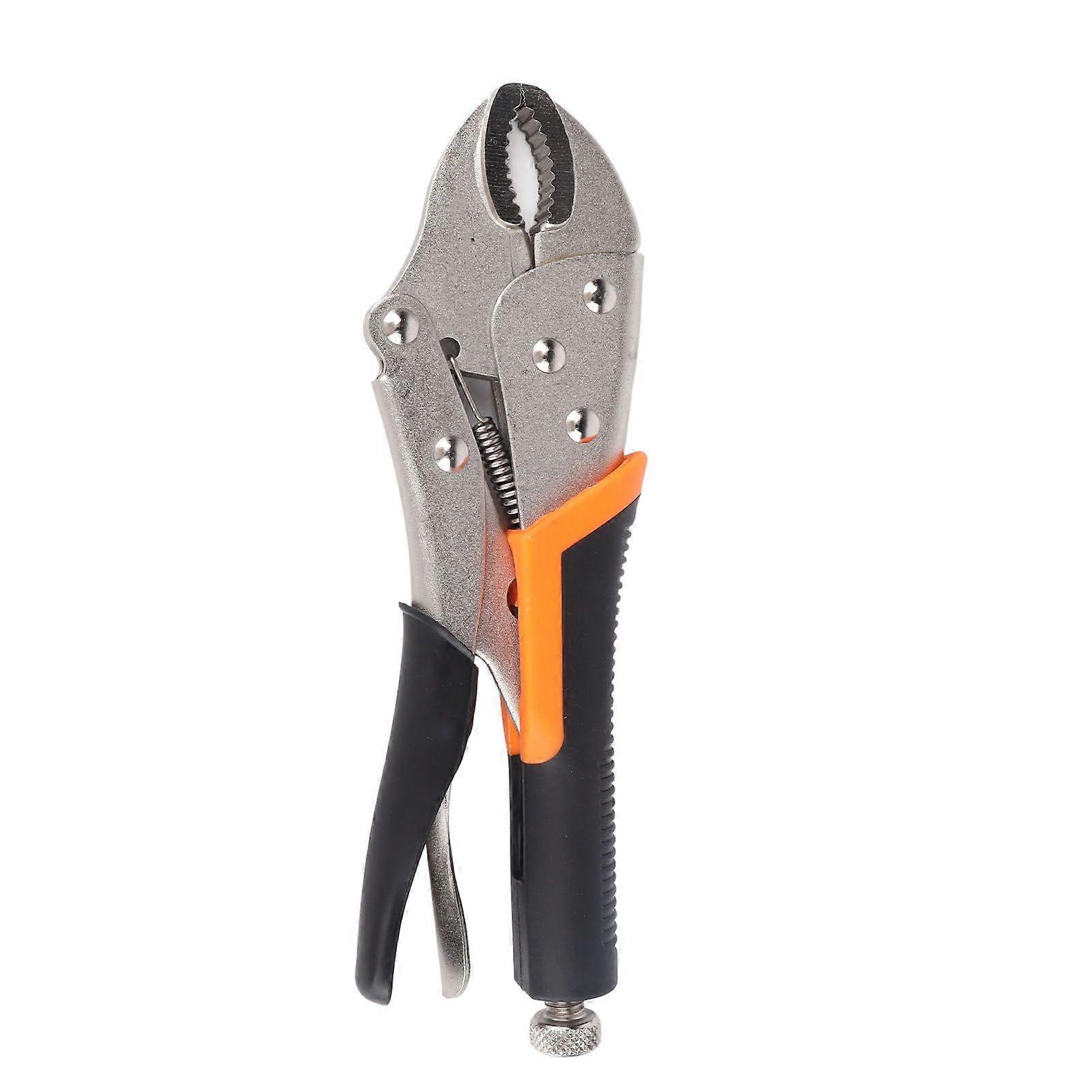 10in Pressure Pliers Pressure Adjustable Multi Function Plastic Handle Locking Pliers for Maintenance Woodworking